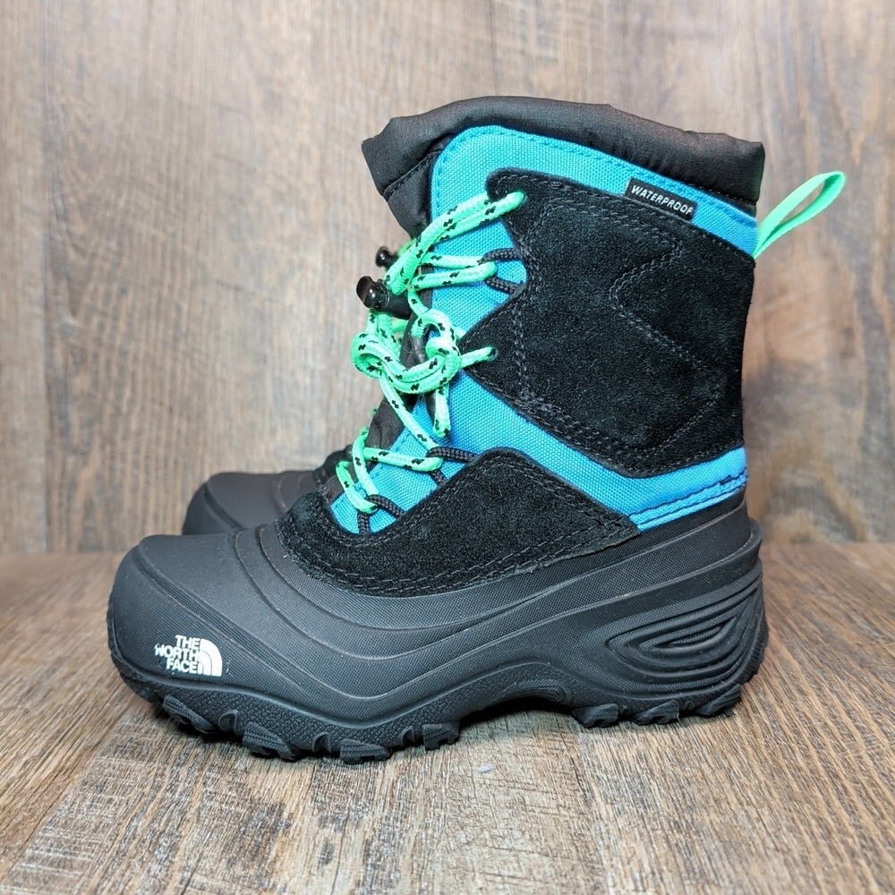 THE NORTH FACE YOUTH ALPENGLOW V WATERPROOF BOOTS BLUE / BLACK Size US 13 C Kids - Picture 6 of 13